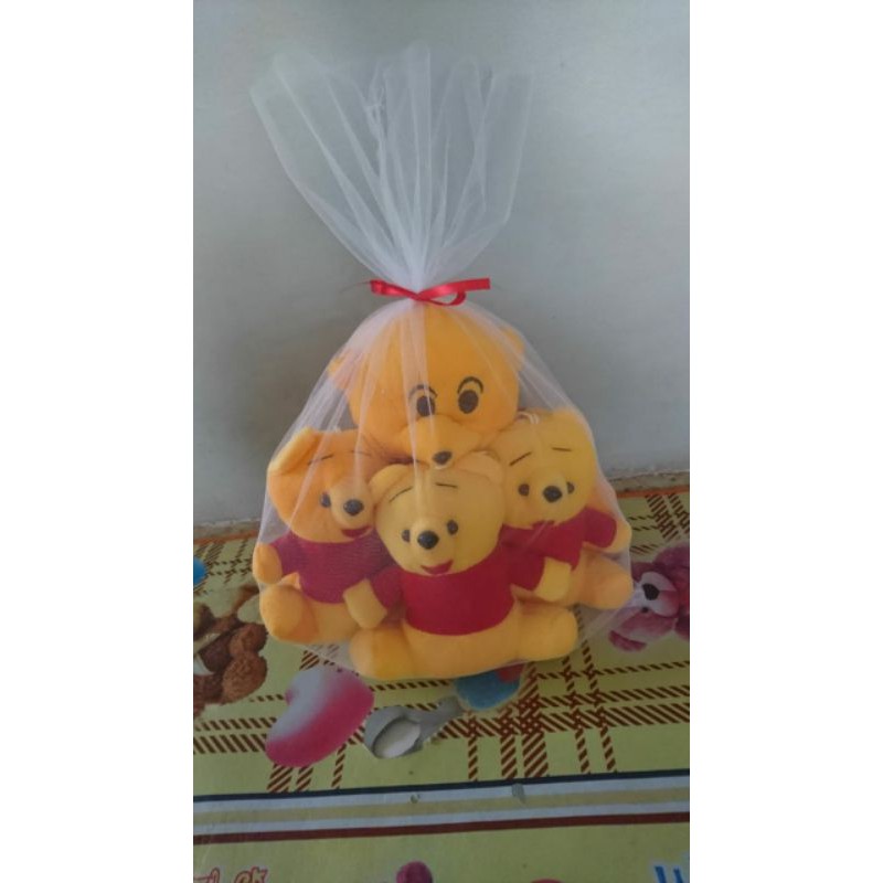 Boneka beranak 3 pooh - induk 20cm