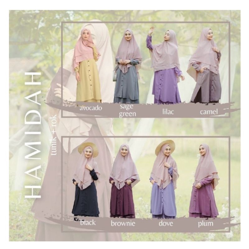 READY HAMIDAH TUNIK ROK BY SHAHIA(tanyakan stok dl)