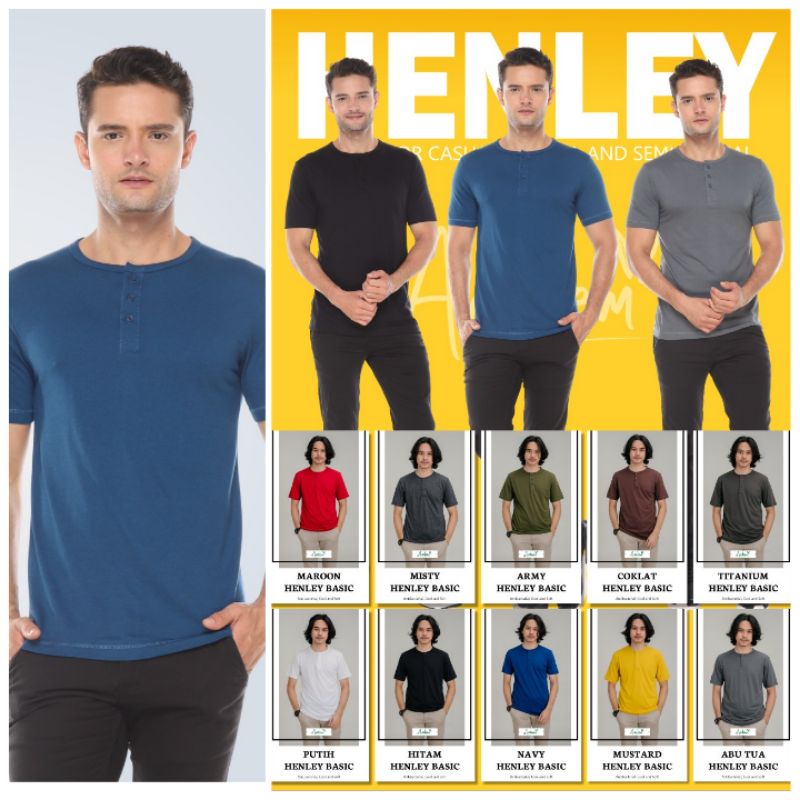 KAOS HENLEY KATUN BAMBU AADEEM