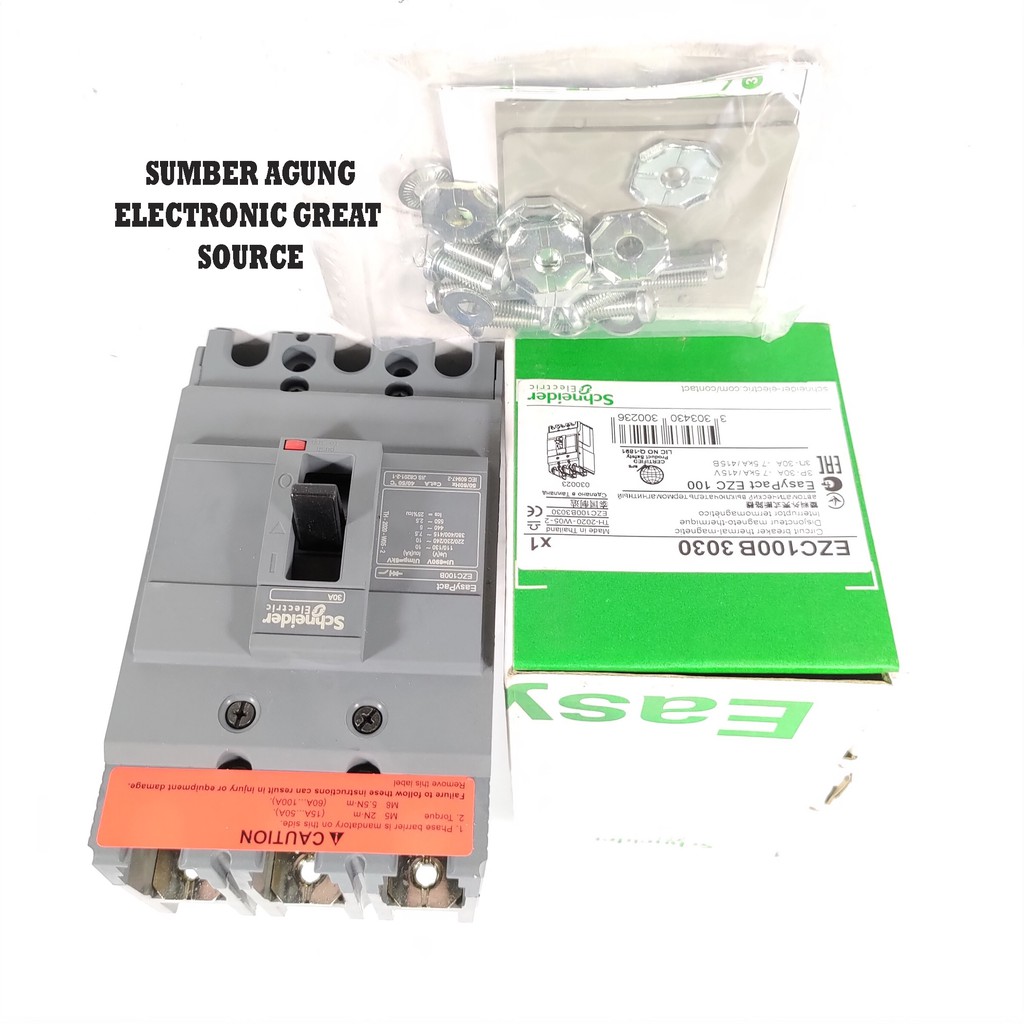 EZC100B 3030 Schneider 30A EasyPact EZC Circuit Breaker Thermal Magnet