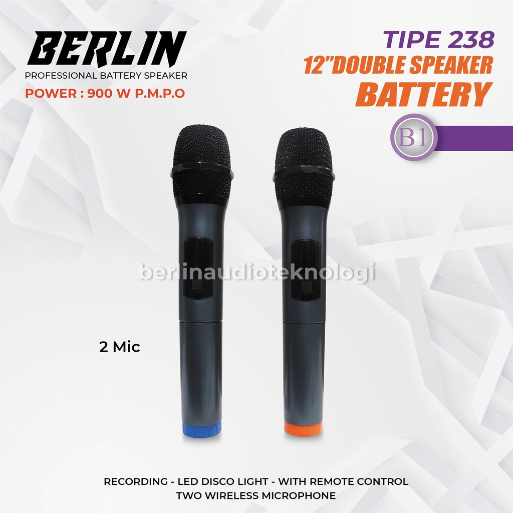 Speaker Portable Professional BERLIN 238 / 12inch Double Speaker