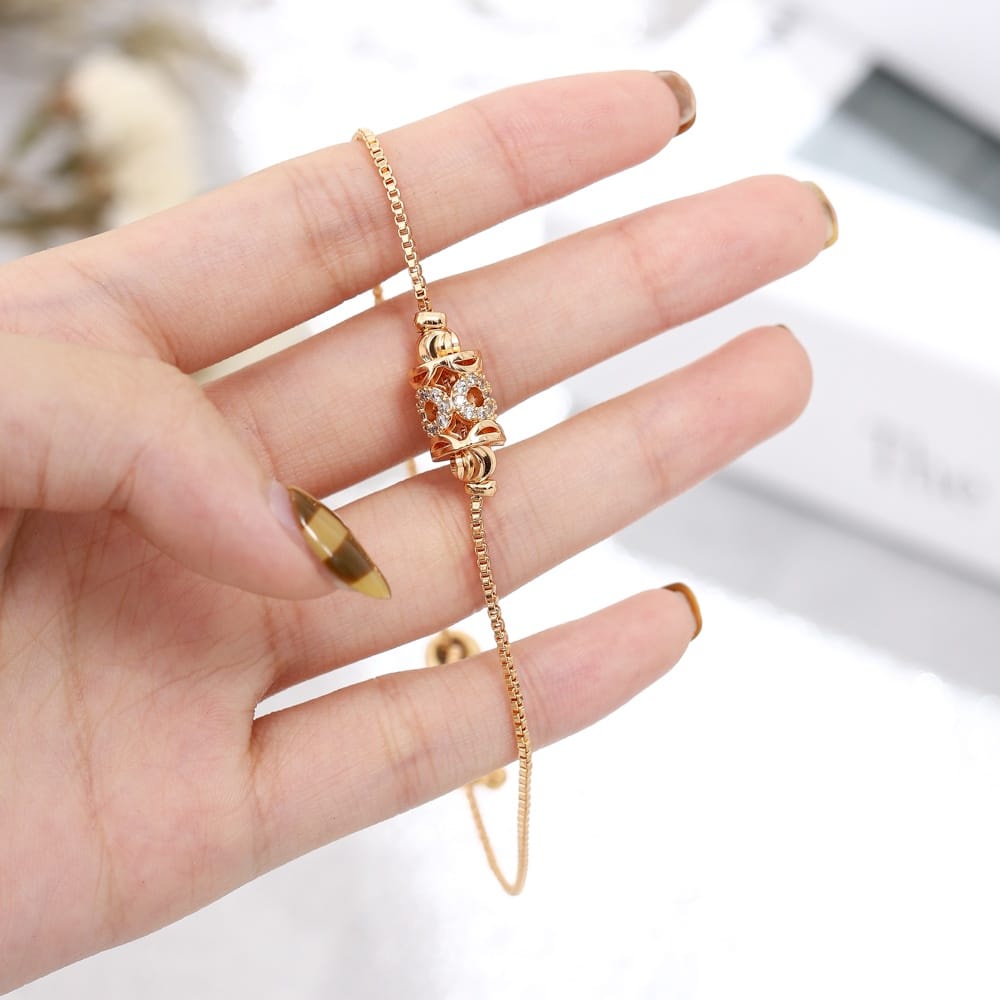 [COD] Gelang Serut Bulat Titanium Anti Karat Murah Perhiasan Lapis Emas 24k Anti Luntur Wanita Fashion Jewelry Gelang Rantai Murah Terbaru