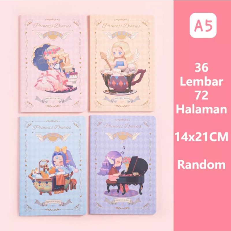 JOURNALCARE.ID || NOTEBOOK A5 BUKU TULIS ANIME JAHIT