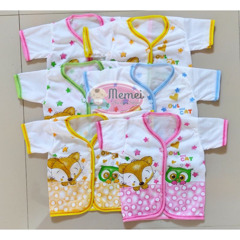  1  2 Lusin  Baju  bayi  lengan  pendek KATUN harga  grosir murah 