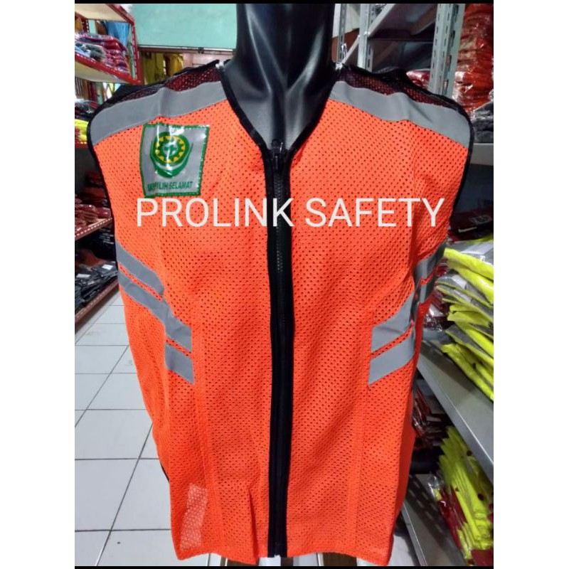 ROMPI SAFETY JARING ALLSIZE BERLOGO SAYA PILIH SELAMAT ORANYE