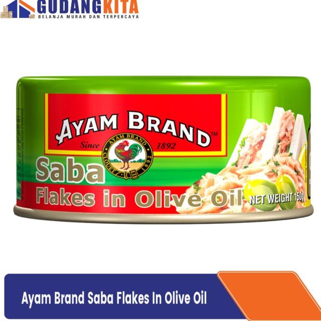 

Kualitas Bagus Saba Mackarel Flakes in Olive Oil Ayam Brand 160gr VCR%