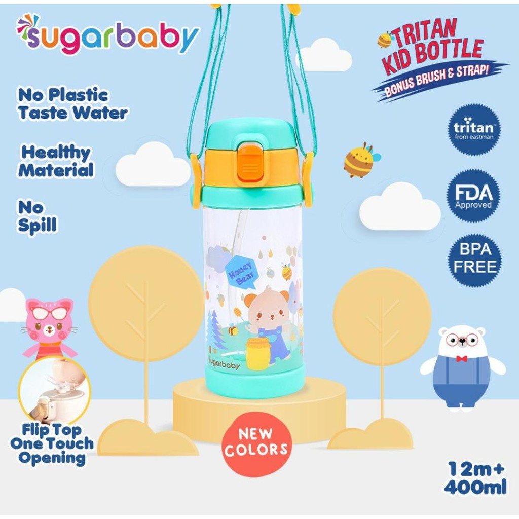 SUGAR BABY TRITAN KID BOTTLE 400ML / BOTOL MINUM / SUGAR BABY