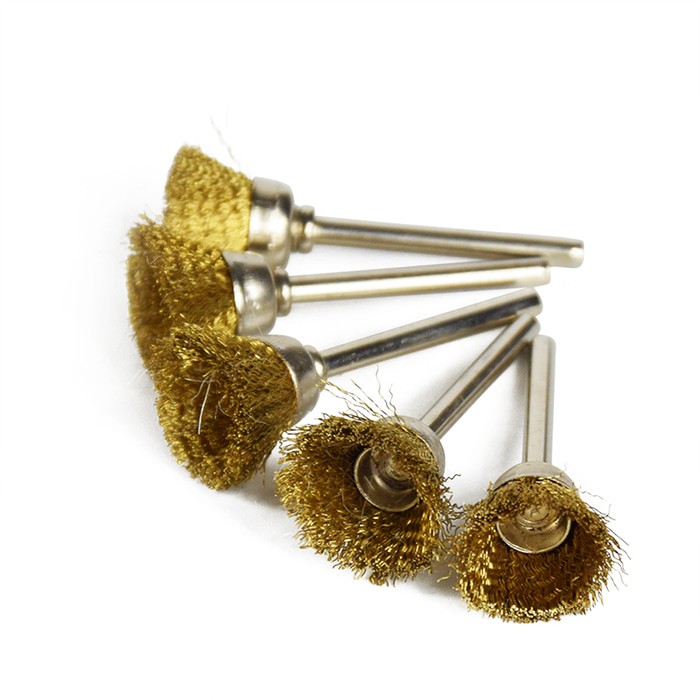 Sikat Brush Kawat Mini Grinda Bor Tangan Bahan Brass