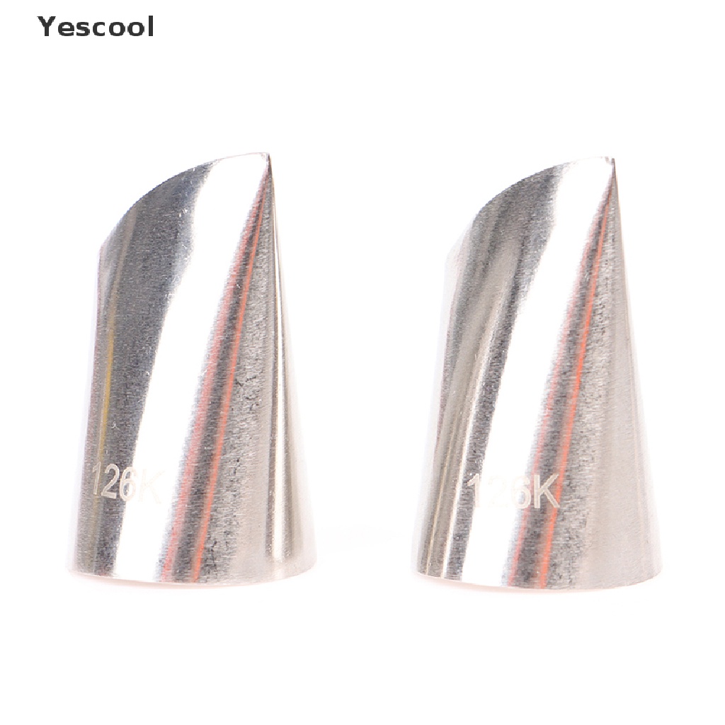 Yescool 126K Spuit Piping Icing Bentuk Kelopak Bunga Mawar Bahan Stainless Steel