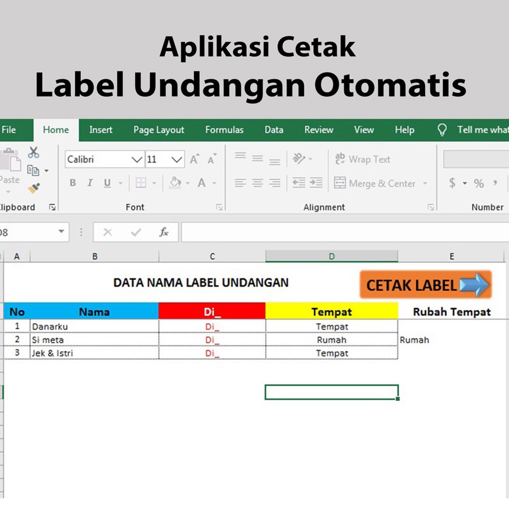 Aplikasi Excel Untuk Print Label Undangan Otomatis