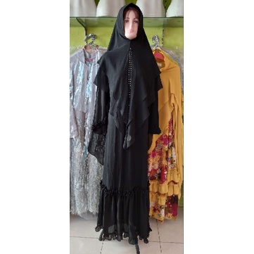 Set Syari Hitam by YODIZEN syari