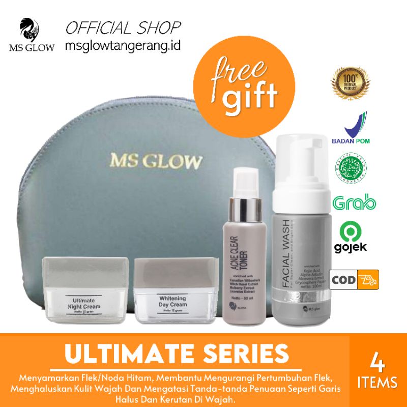 Ms Glow Paket Ultimate untuk Anti Aging/Flek Parah/Noda Hitam membandel ~ Original 100%