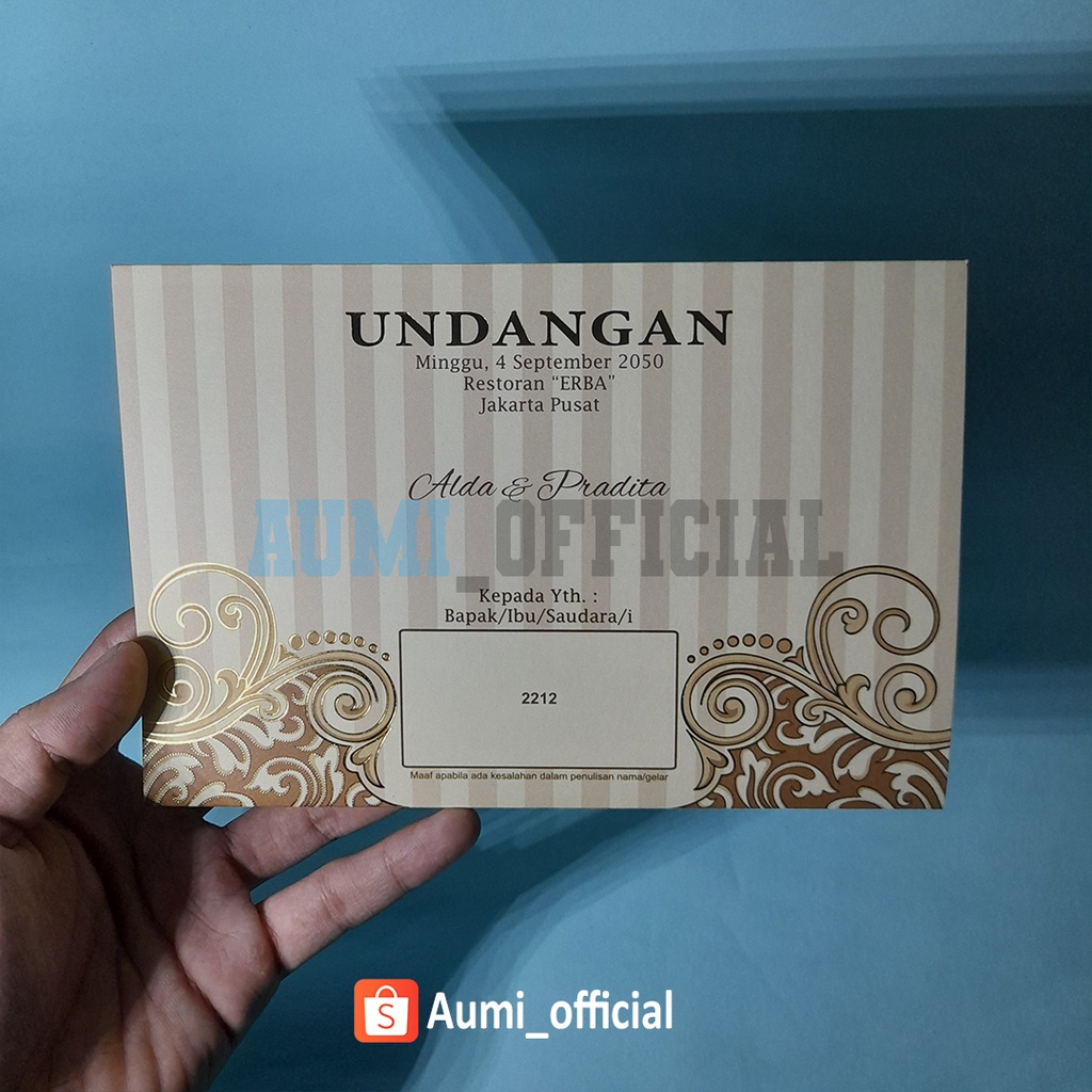 Blangko Undangan Erba 2212 Undangan pernikahan Bisa dicetak diprinter biasa