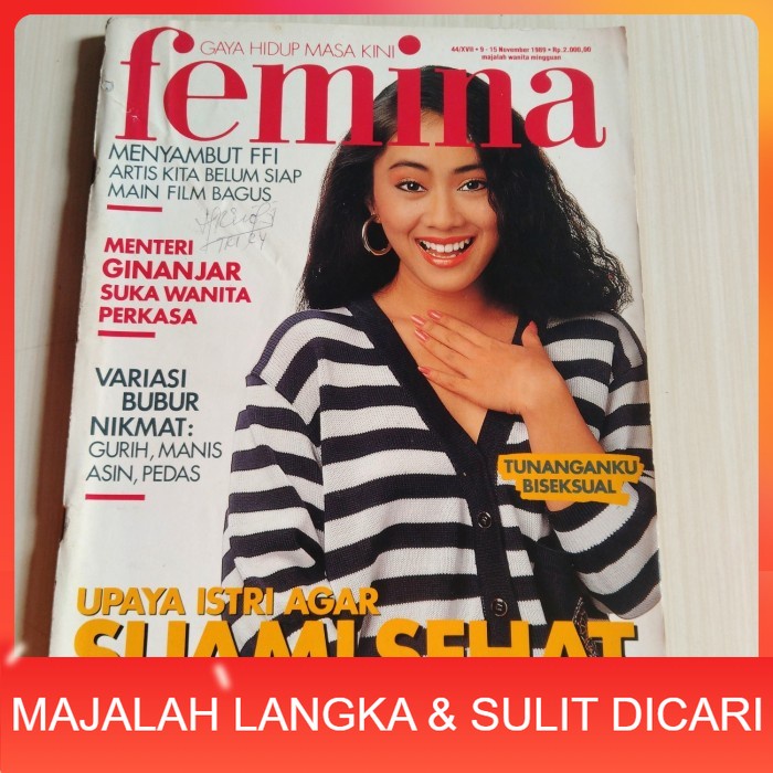 Majalah FEMINA No.44 Nov 1989 DIAN MAYASARI Langka