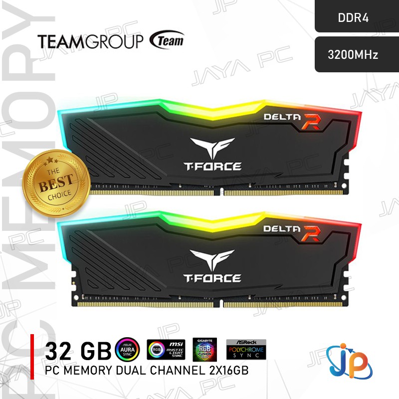 Memory Team T-Force Delta DDR4 RGB PC25600 3200Mhz 32GB 2x16GB