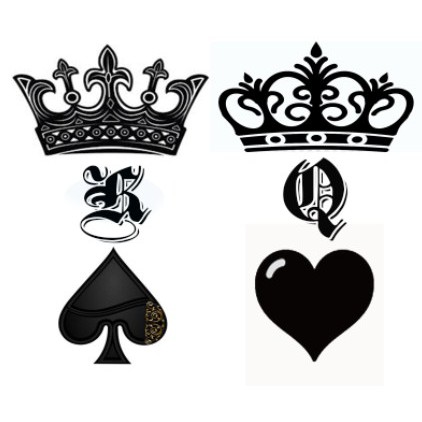 tato temporer couple raja dan ratu sepasang