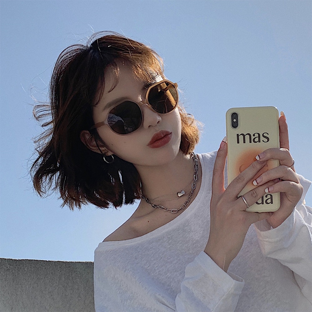 MURMURE.ID | KACAMATA WANITA MODEL RETRO BESAR / SUNGLASSES IMPORT KOREA STYLE / KACA MATA HITAM PUTIH SUNGLASS BUNGKAI BESAR RETRO EY031-2