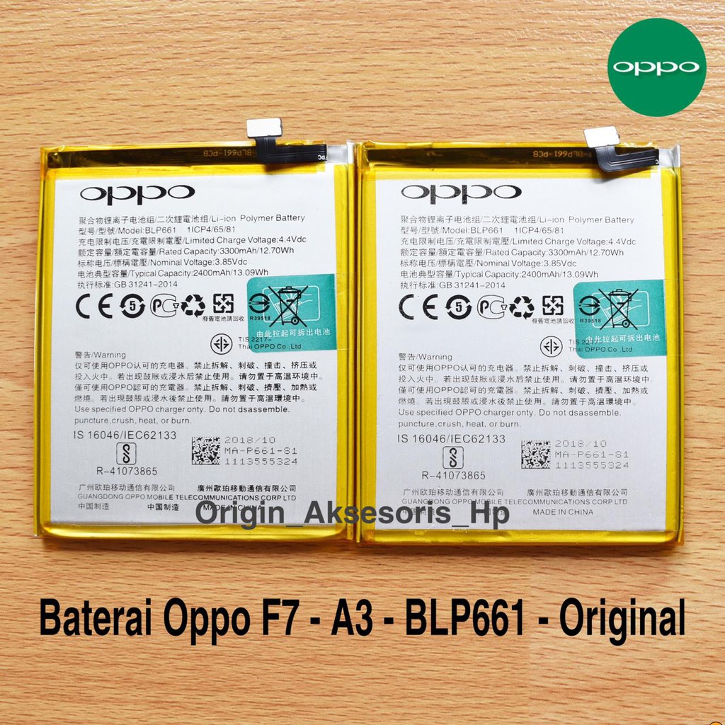 Baterai Oppo F7 A3 BLP661 Original Batre Hp Oppo BLP 661 dc88