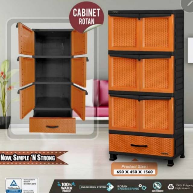 LEMARI PLASTIK 3 SUSUN NAPOLLY