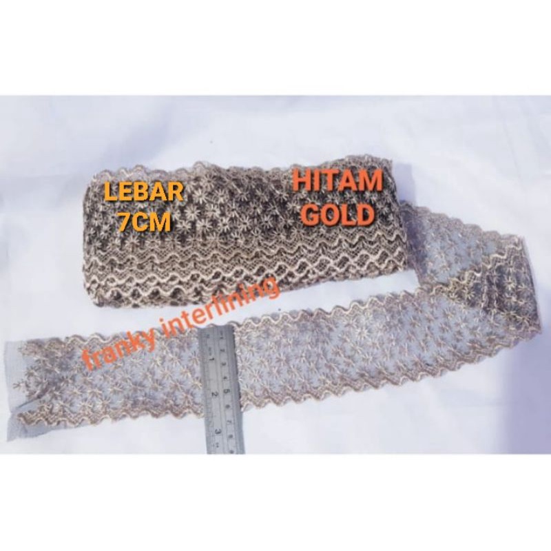 RENDA TILE LEBAR 5 sd 7cm HARGA PER ROLL ISI 15 YARD