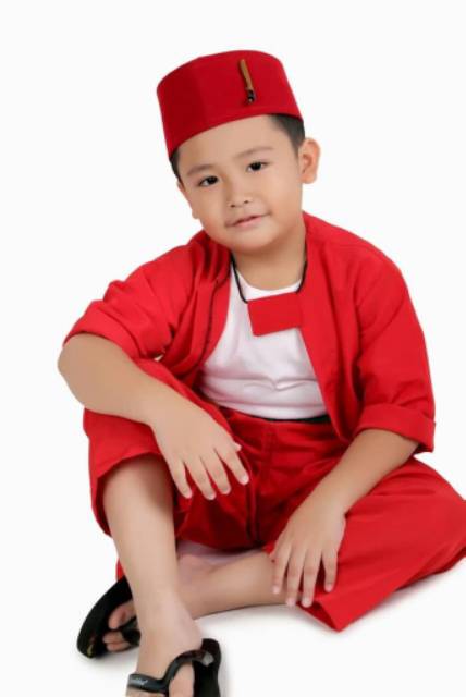 Baju silat anak betawi stelan pangsi anak betawi