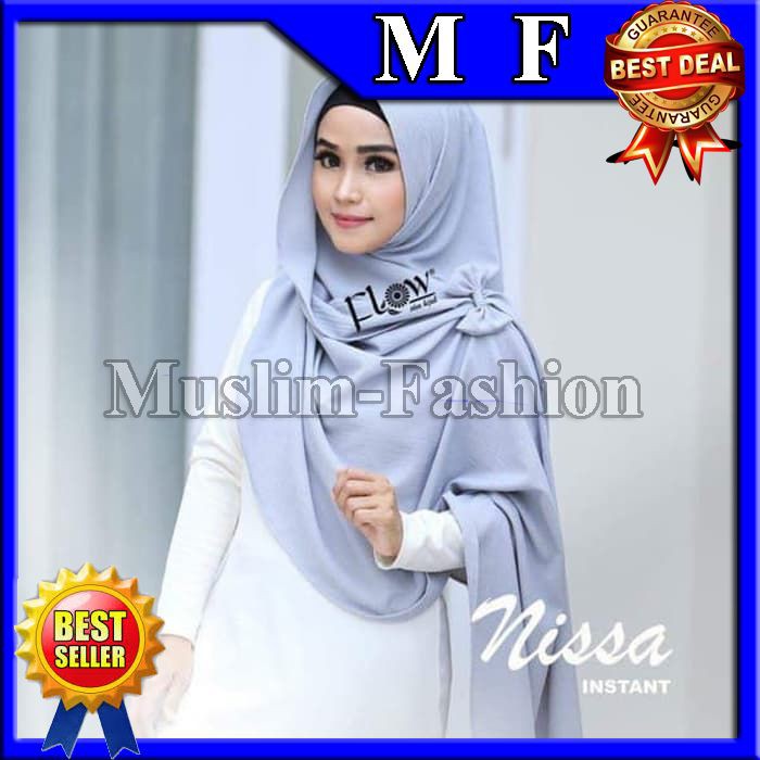 MF41 Hijab Instan  Jilbab Pashmina Instan Nissa - Hitam