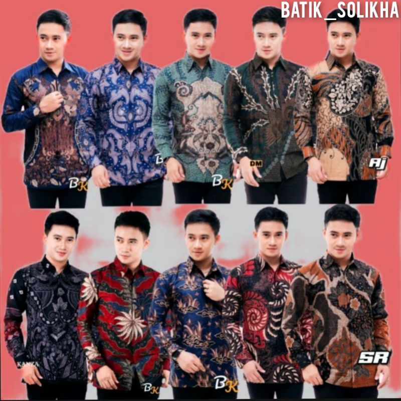 Kemeja Batik HEM PRIA MOTIF KEMBANG GEDE HITAM KEMEJA SERAGAM