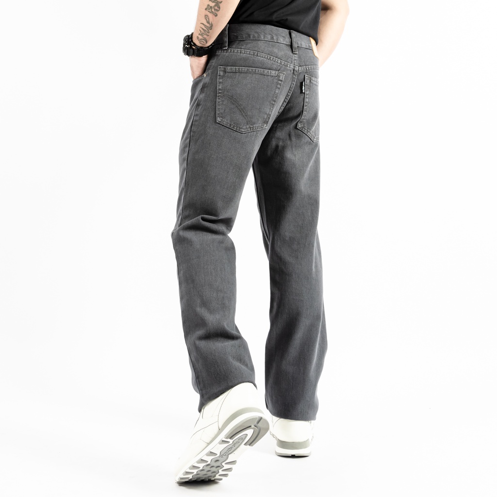 Gizmo Celana Jeans Reguler Grey Retro Basic Denim Celana Standar