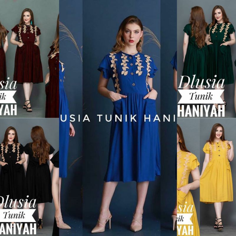DASTER ARAB DLUSIA TUNIK HANIYAH|| RAYON SUPER GRADE A || RESLETING-1
