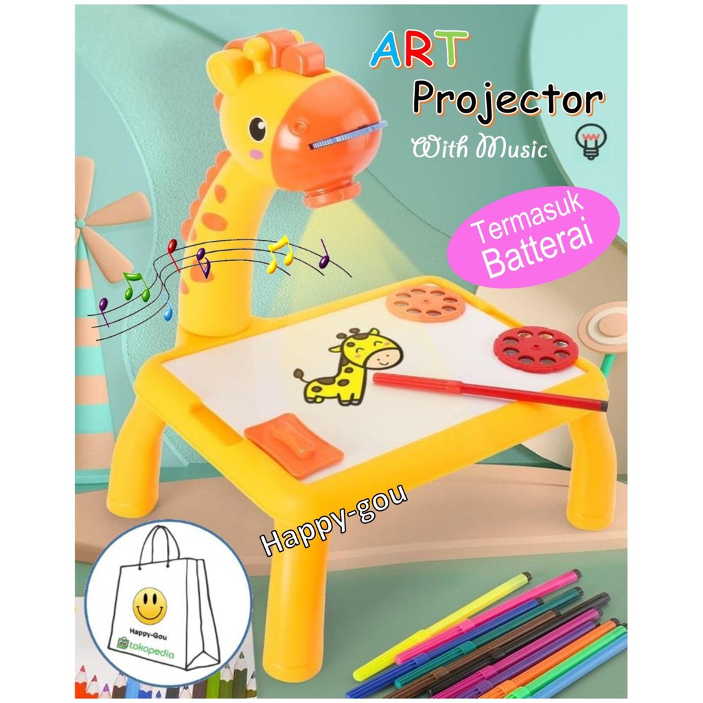 mainan anak meja proyektor menggambar