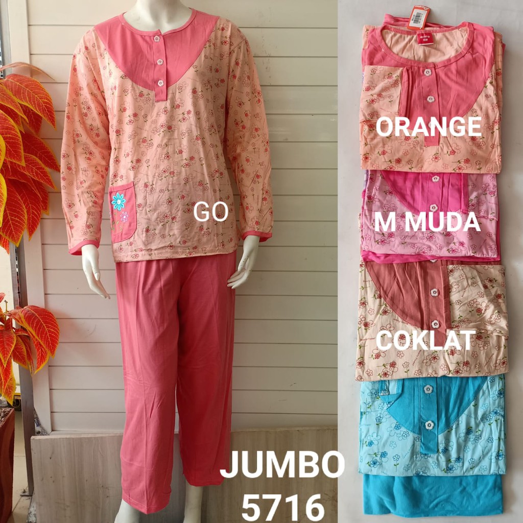 gof AMRO BABYDOLL PP JUMBO Dewasa Setelan Baju Tidur Panjang Baju Busui Piyama Berkancing Termurah