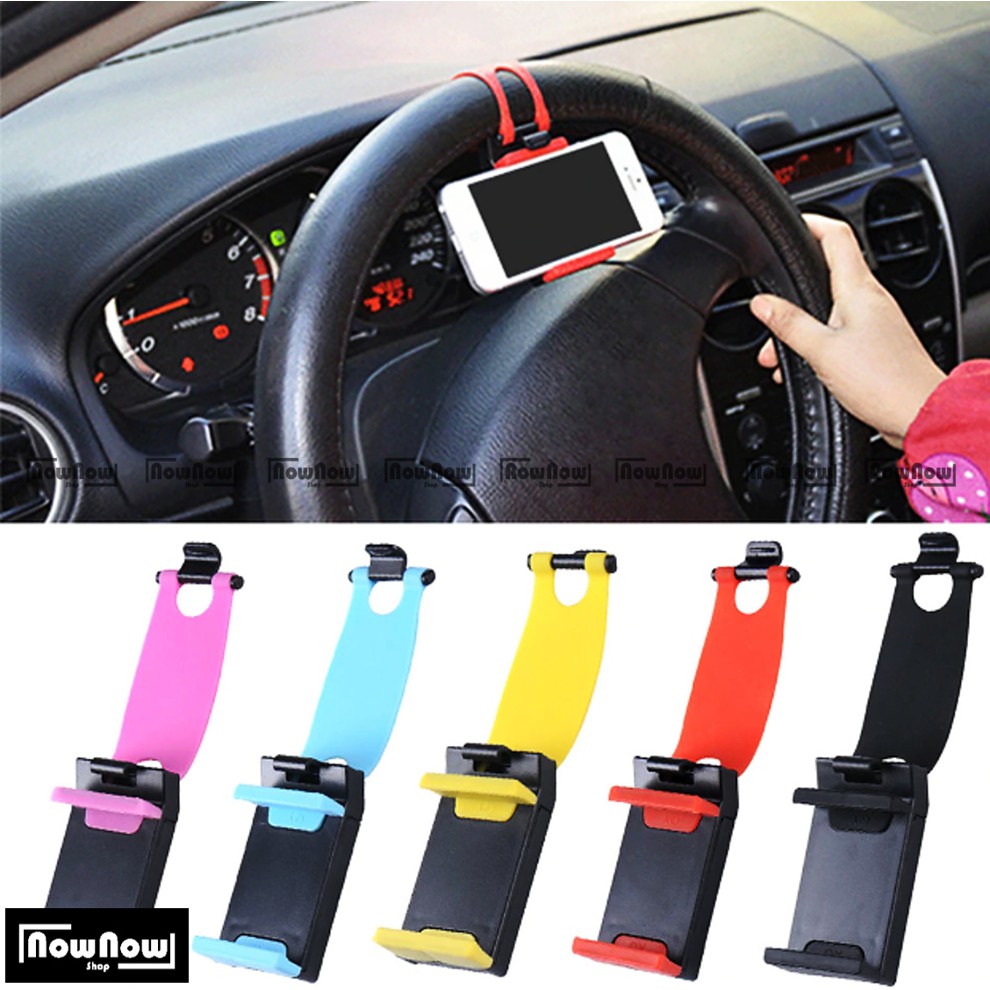 Car Steering Wheel Phone Holder Pegangan HP Pada Setir Mobil