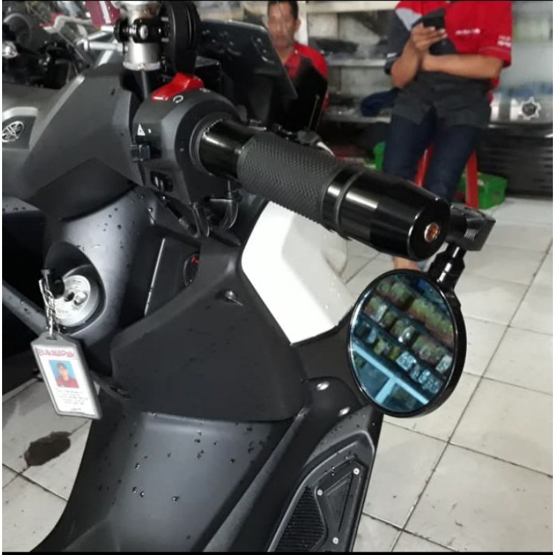 Spion jalu bulat bar end PNP FAZZIO Scoopy Aerox Nmax Xmax Lexi Genio Beat Vario