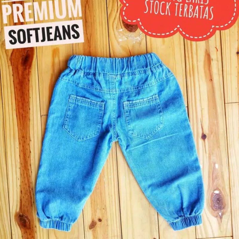 CELANA ANAK JOGGER SOFT JEANS PREMIUM USIA 1-7 TH COWOK/CEWEK