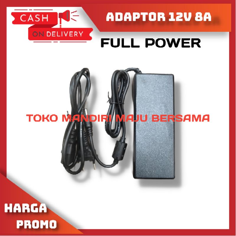 Adaptor 12v 8a Murni / Pompa Dc 12v / Lampu Led / cctv