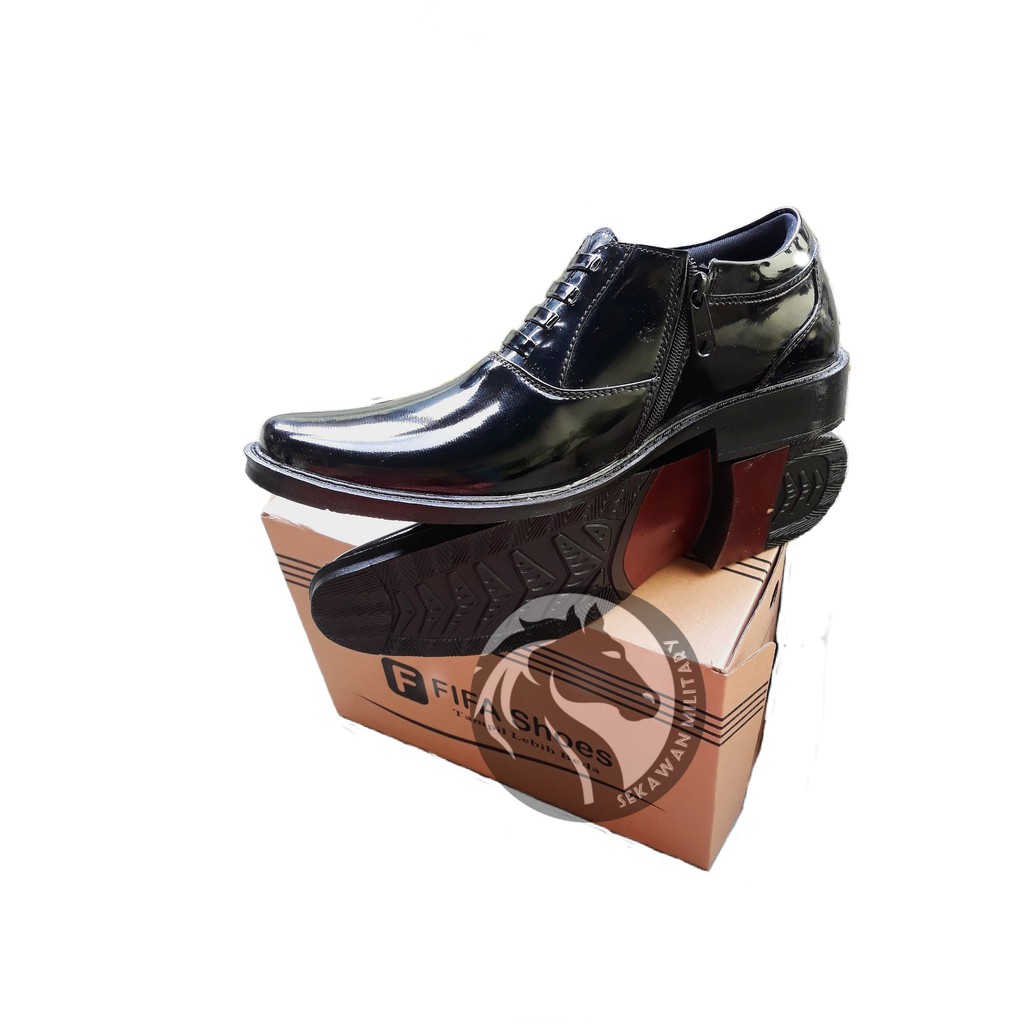 Sepatu PDH Kilap - Sepatu PDH Satpam - Sepatu PDH Resleting