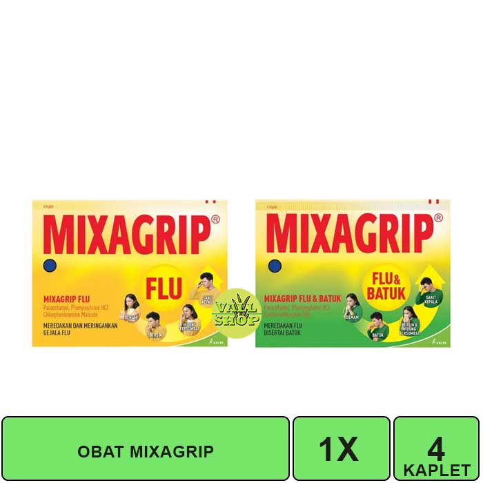 VSHOP. OBAT MIXAGRIP FLU / MIXAGRIP FLU DAN BATUK ISI 4 KAPLET