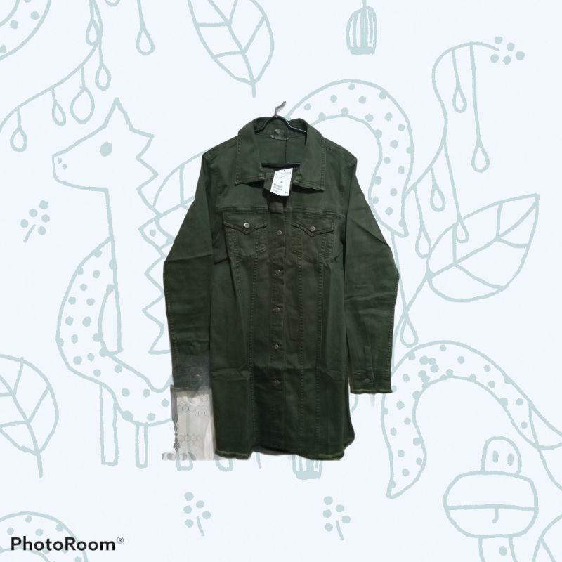 jaket denim Stretch H&M army ( Parka )