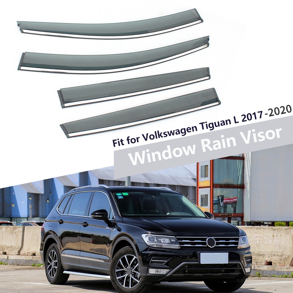 1 Set Visor Jendela Mobil Bahan ABS Untuk VW Volkswagen Tiguan MK2 2017-2020