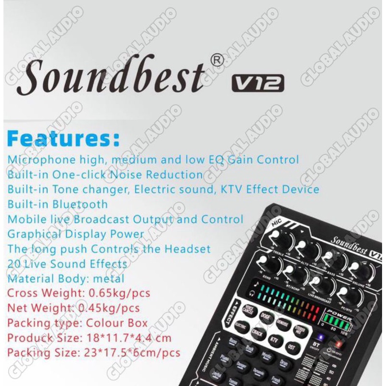 Soundbest V12 Soundcard New Arrival Original Bagus Murah V 12 v12 SOUNBEST SOUNDCARD ( BISA COD )