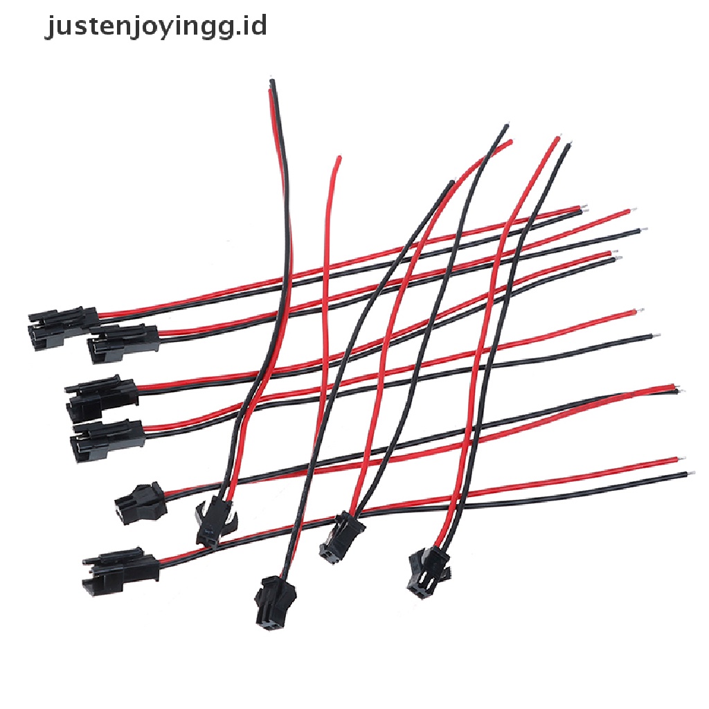 10pcs Konektor Kabel male to female JST SM 2 Pin Panjang 15cm