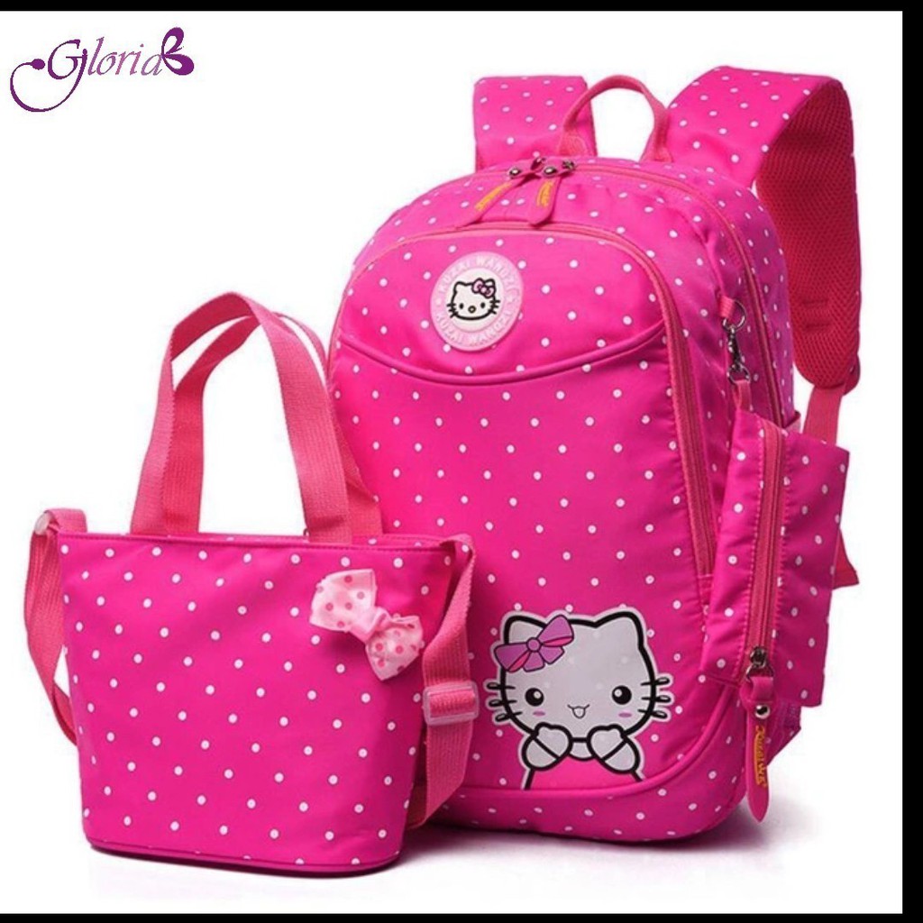  Tas  Sekolah  Anak Gendong Karakter Kartun Hello Kitty 