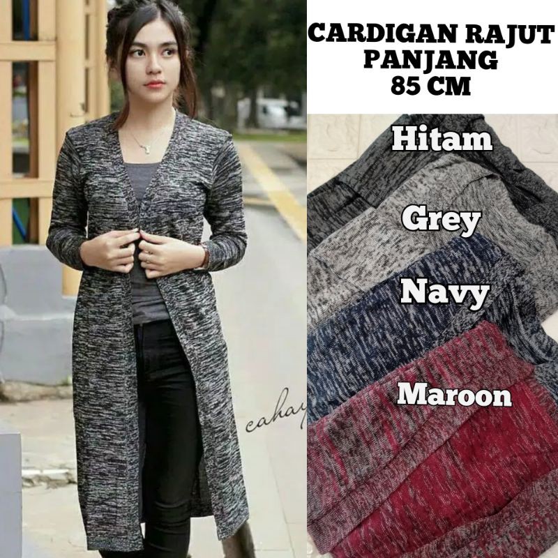 Cardigan Rajut Twist Panjang