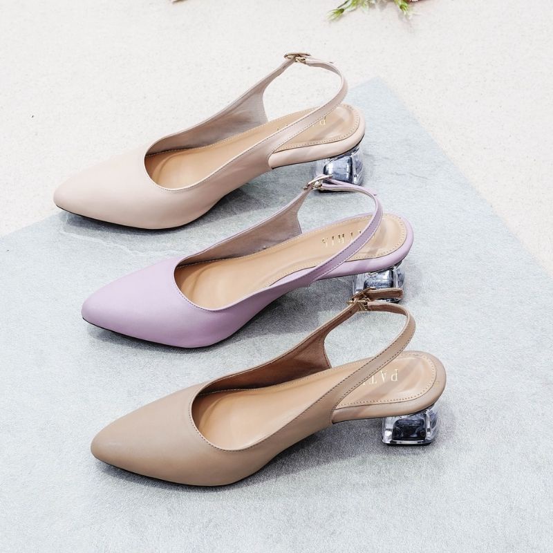 SEPATU WANITA HEEL KACA 5CM