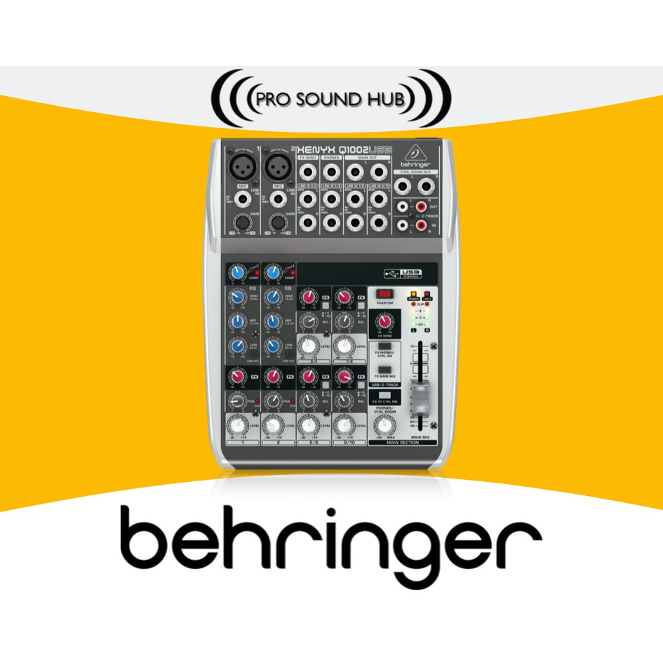 Behringer Xenyx Q1002USB Q1002 USB Q 1002 Mixer 10 Input 2 Channel USB