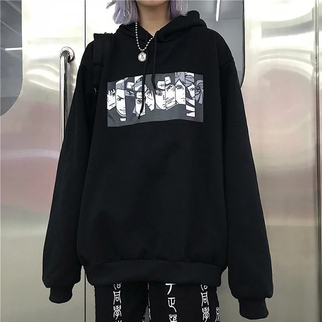 Sweater Oversized Akatsuki Organisation Streetwear Anime