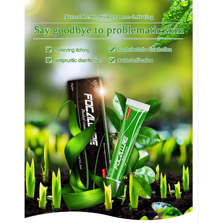 Ori YIGANERJING FOCALLURE Natural Herbal Anti Eksim Bakteri Psoriasis