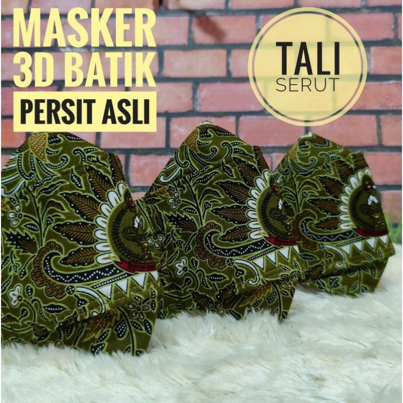 masker batik Persit asli 3 ply terlaris