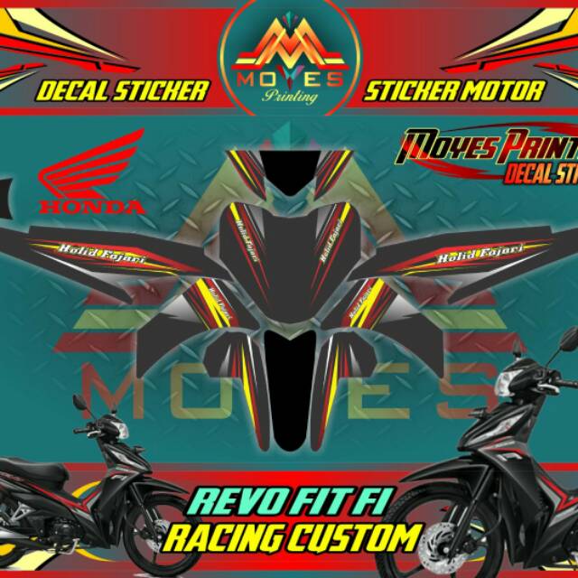 Decal Sticker Revo Sticker Motor Revo Fulbody Sticker Honda Motor Revo Fi Fit Racing Custome Shopee Indonesia