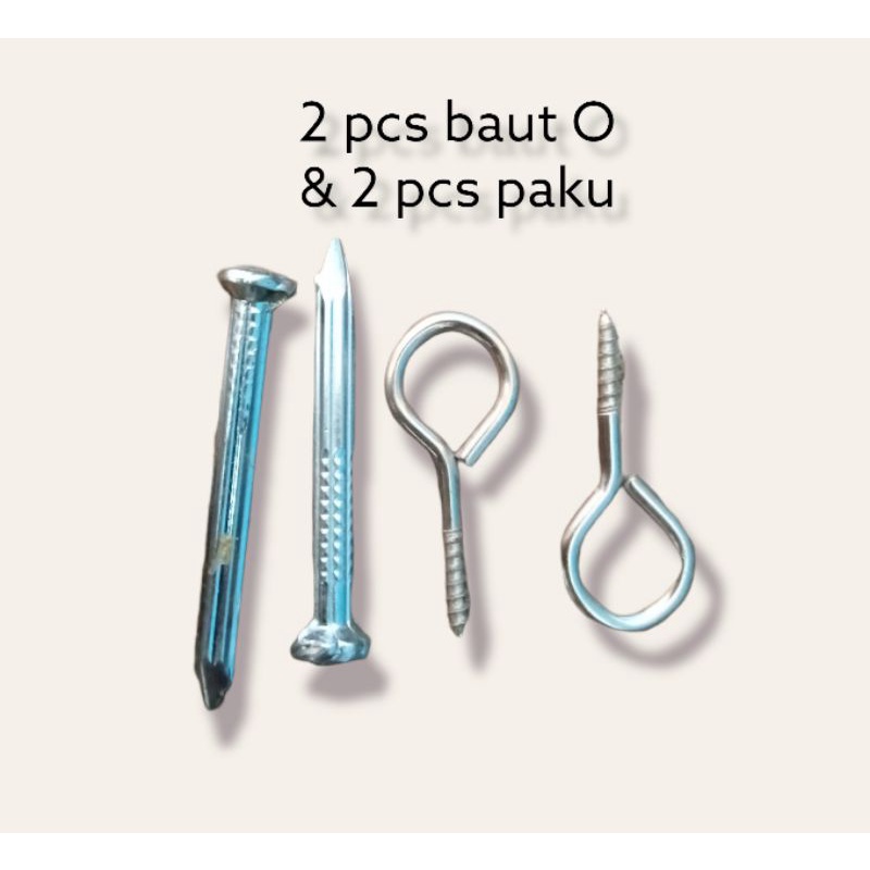 BAUT O / SCRUP O CANTOLAN KAWAT GORDEN ISI 2pcs+2pcs Paku